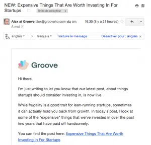 traduire un mail en anglais dans gmail
