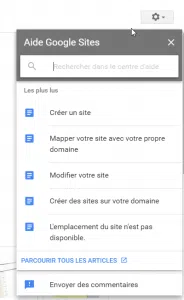 Aide Google Sites