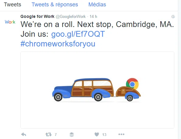 tweet google apps for work