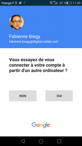 Potection des données : Google Authenticator