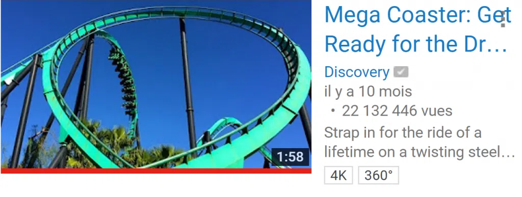 Une vidéo en 360° : Mega Coaster - Casque VR