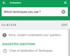 Fonction Explorer Suggestion de questions