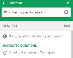 Fonction Explorer Suggestion de questions