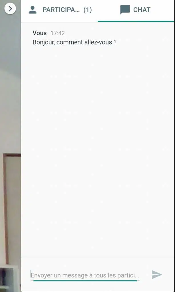Visioconférence : Hangouts Meet Chat