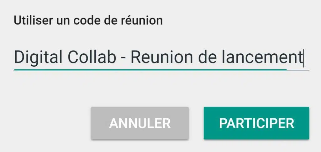 Visioconférence : réservation d'une salle avec ID