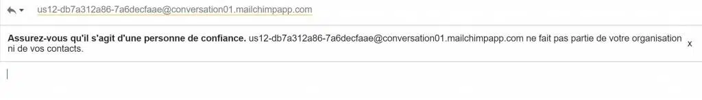 Gmail au profit de la productivité individuelle - contact inconnu