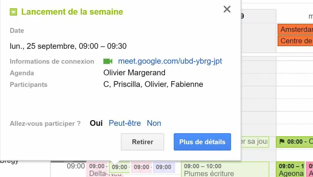 Réunion productive : Lancement de la semaine