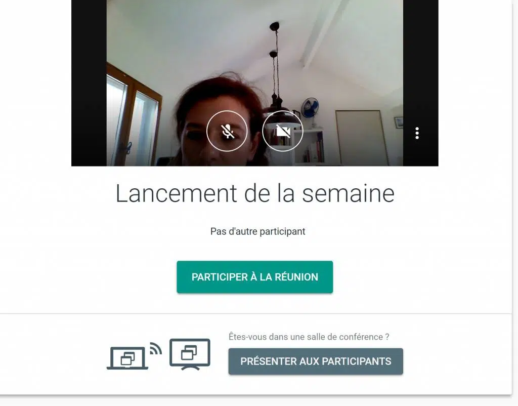 Réunion productive : partage d'écran
