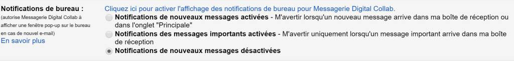 Réduire les notifications - Gmail