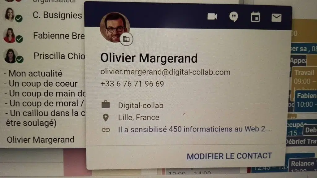 Google agenda & contact