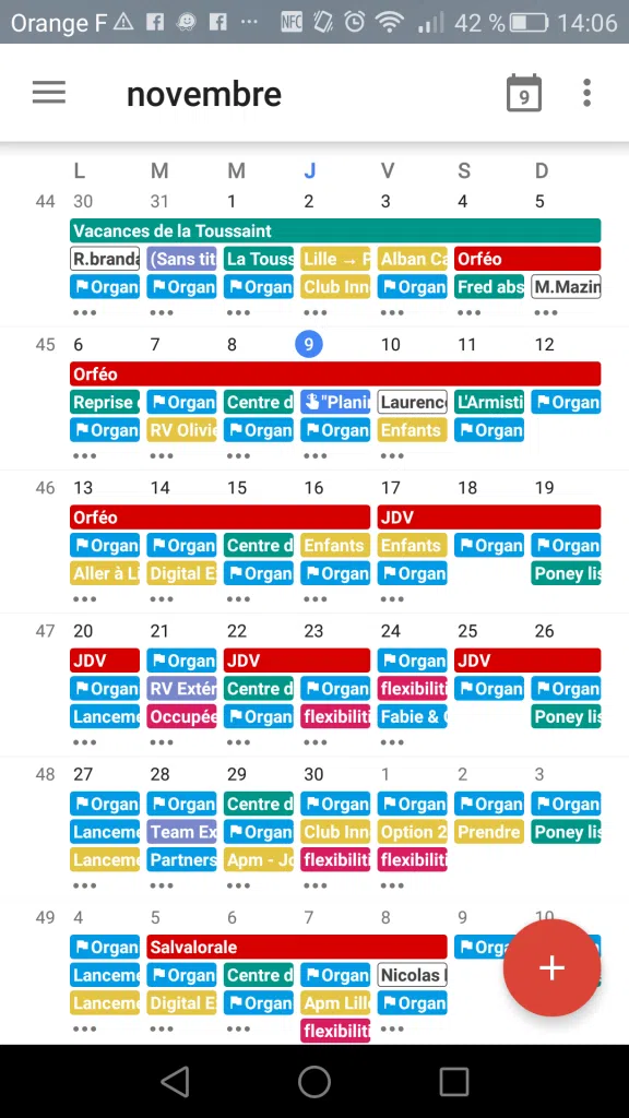 Google agenda sur mobile