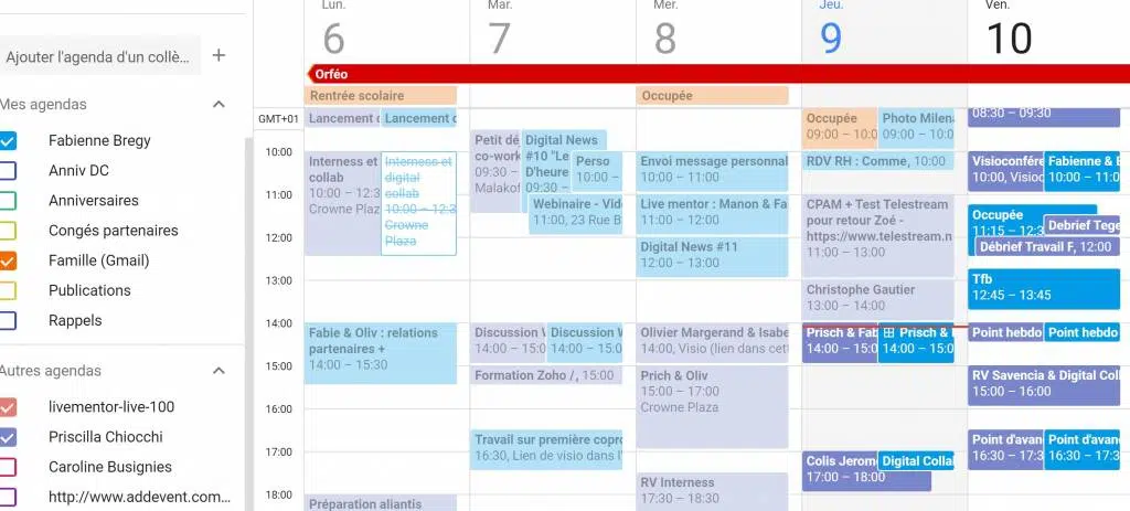 Google Agenda : Nouvelle interface