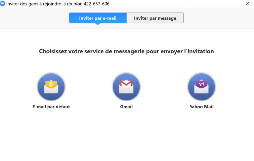 Inviter des personnes à rejoindre la visioconférence