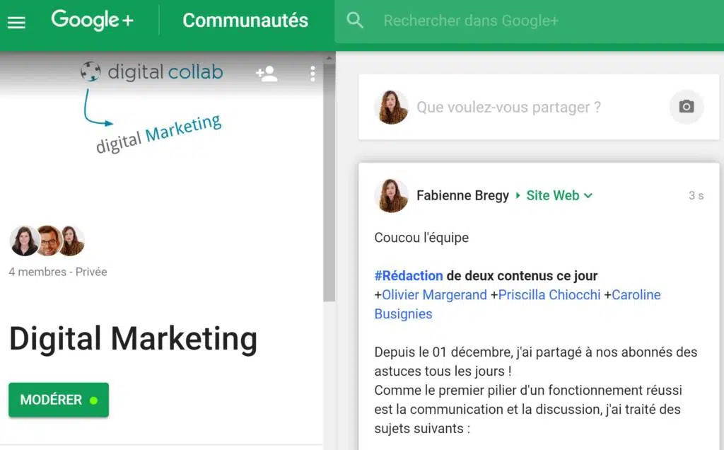 Communauté d'intérêt Google +