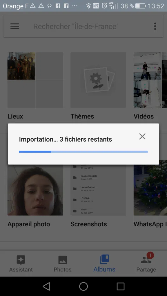 Google Photos : Je choisis les photos que je souhaite partager