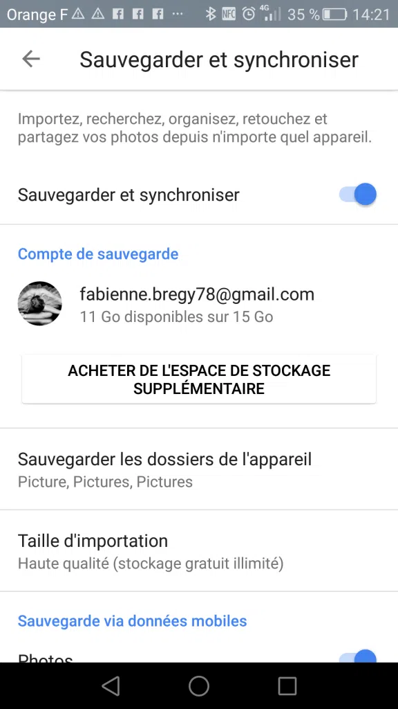 Google Photos : Synchronisation et sauvegarde des dossiers