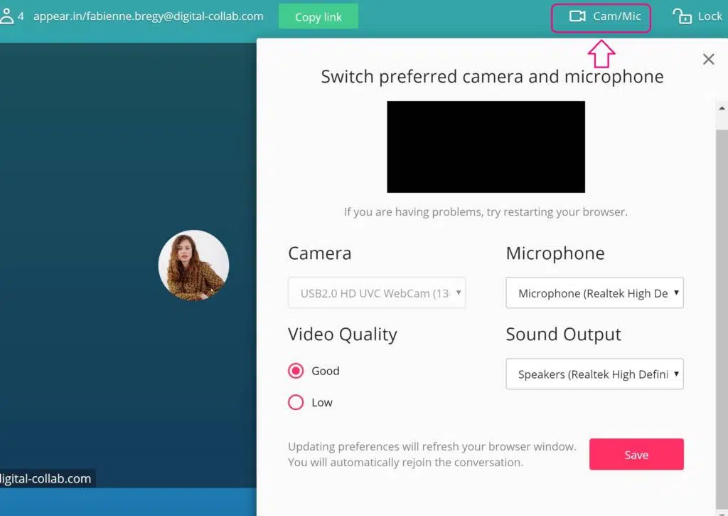 microphone et visioconférence