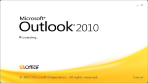 démarrage outlook 2010